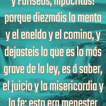 "La Justicia, la Misericordia y la Fe: Lo Más Importante de la Ley" Mateo 23:23 #shorts #ytshorts