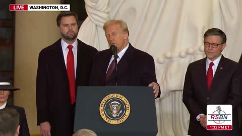 FULL SPEECH: President Donald J. Trump Address the Crowd outside the U.S. Capitol - 1/20/25