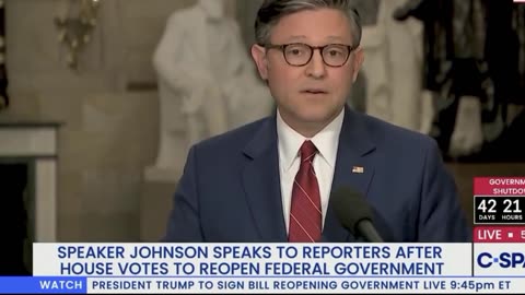 SPEAKER JOHNSON ON REPUBLICAN’S ACCOMPLISHMENTS IN 2025 VS. DEMOCRATS