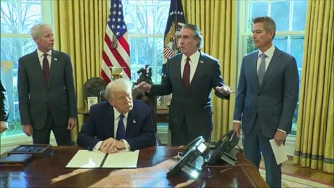 President Donald Trump signs much awaited Executive Orders on energy