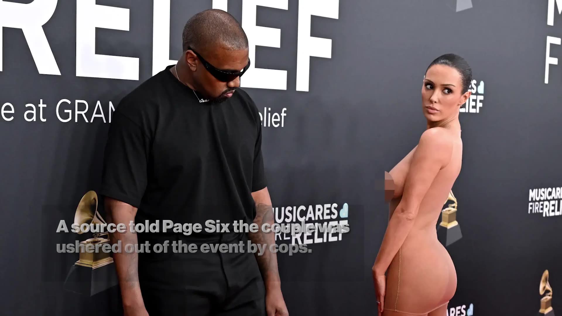 Here's what Kanye West said to wife Bianca Censori during nude Grammys 2025 red carpet appearance