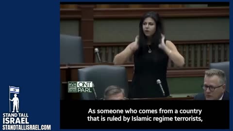 Iranian Canadian MP Goldie Ghamari TORCHES Hamas & Iran’s Regime in Parliament-1