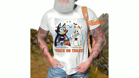 Denver Broncos Bluey Bingo Trick Or Treat Halloween Shirt Women