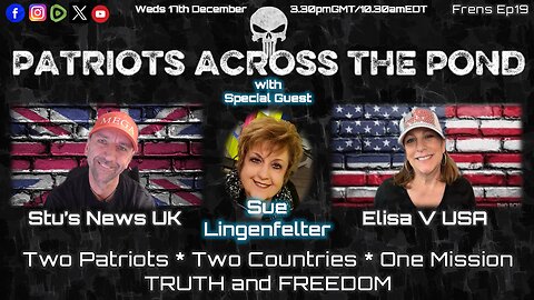 Patriots Across The Pond & Frens Ep19 - SUE LINGENFELTER - Fighting child trafficking on Long Island