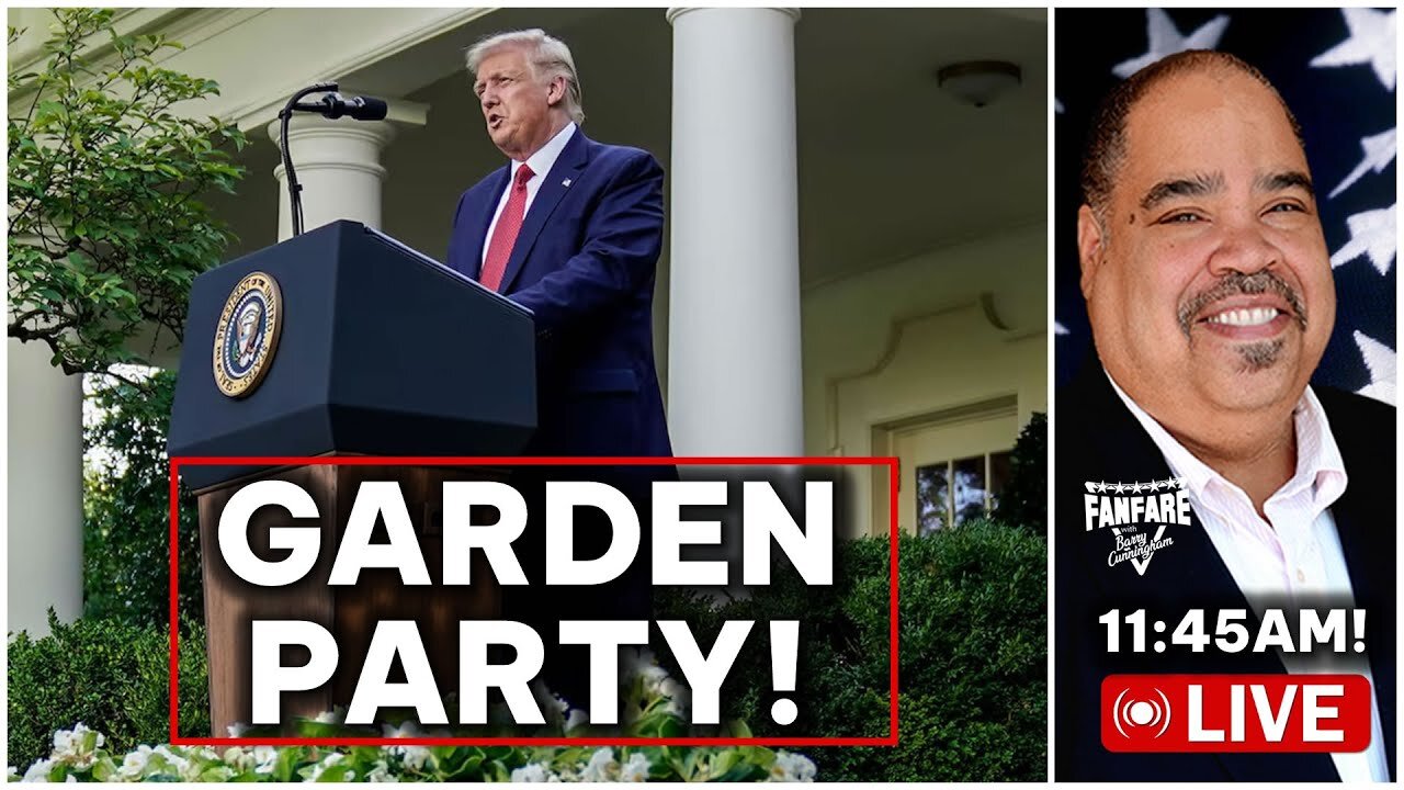 PRESIDENT TRUMP HOSTS A LUNCH FOR REPUBLICANS IN THE ROSE GARDEN AND MIKE JOHNSON PRESSER