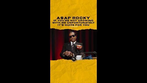 @asaprocky If you’re not growing with me unfortunately it’s quite for you. #asaprocky 🎥 @qls