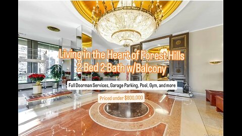 Full-Service building 2 Bed, 2 Bath w/ Private Terrace in Forest Hills Queens New York City