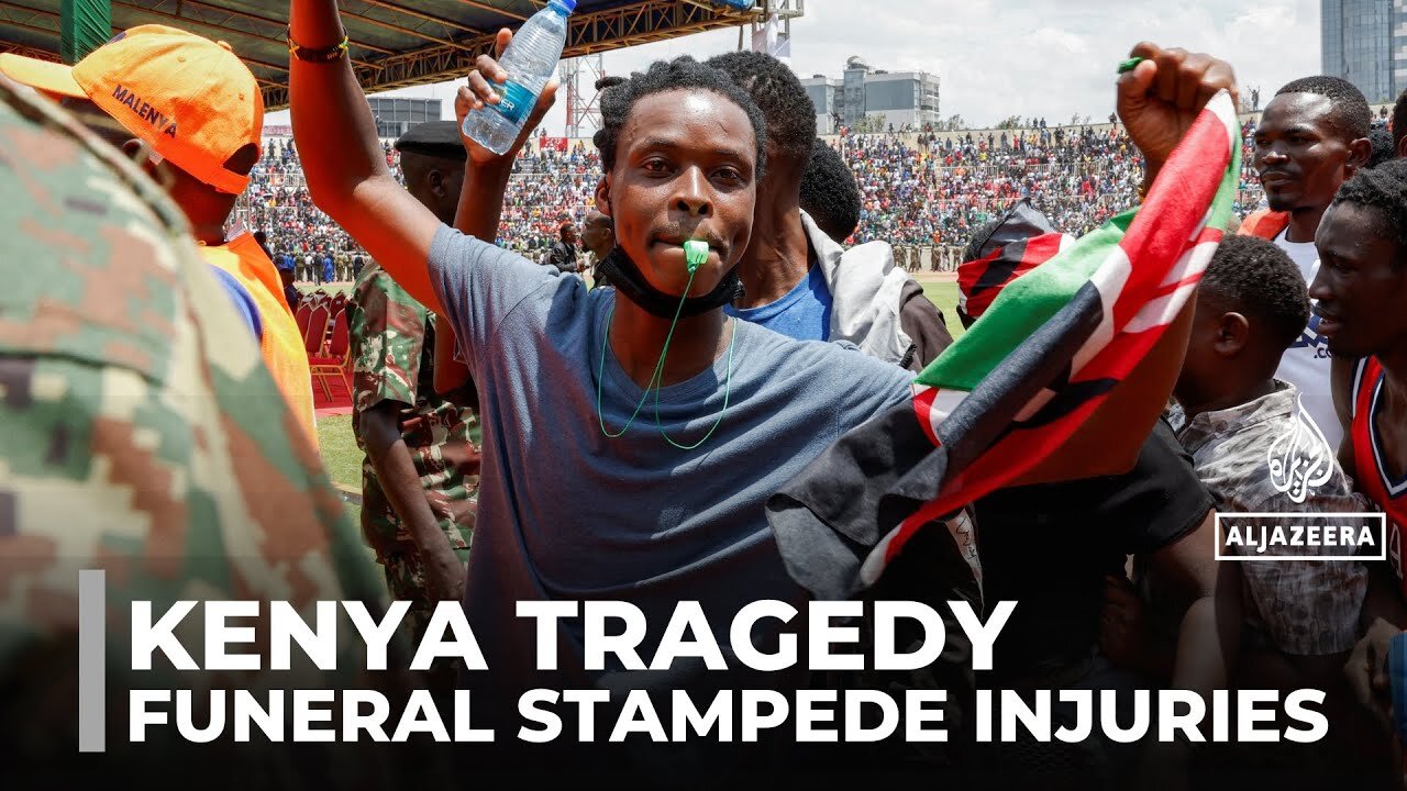 Stampede at Nairobi funeral: Injuries in crowd paying respects to former Kenyan PM