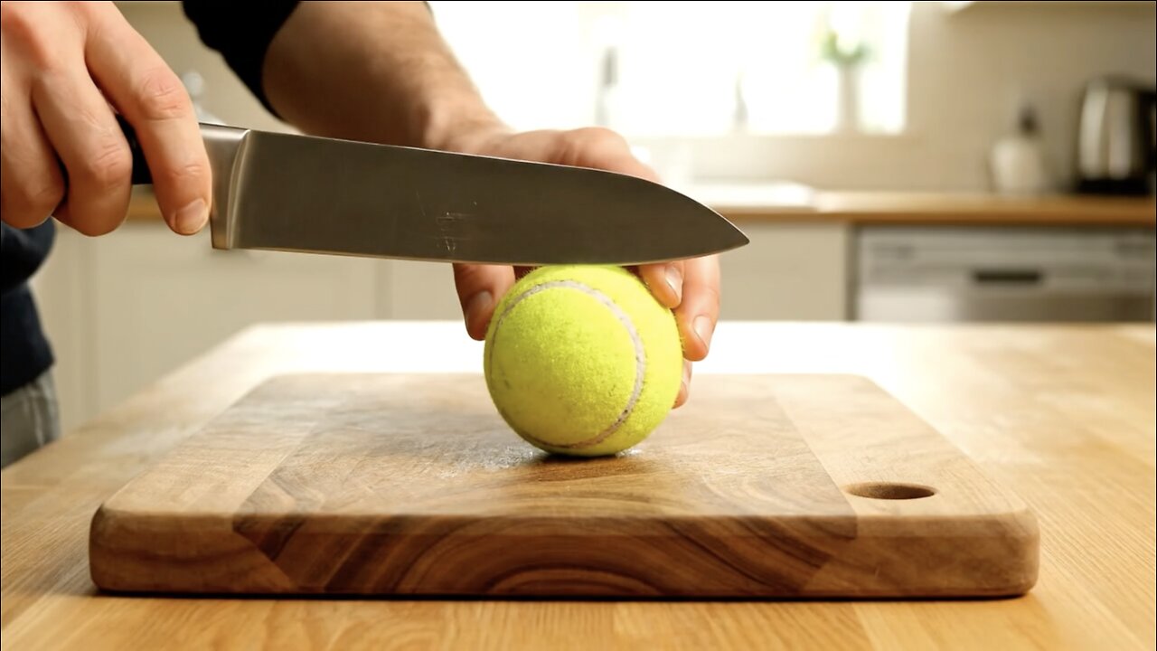 Cutting a Tennis Ball… It’s Cake with Lime-Passion Fruit Lava (Satisfying ASMR)