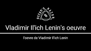 Vladimir Ilyich Lenin Oeuvre