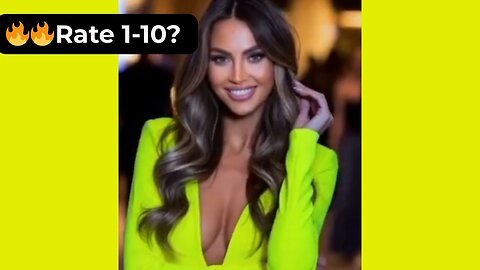 🔥 Rate Her Chest in This Luminous Yellow Dress 1-10? 😍 Supermodel 4K