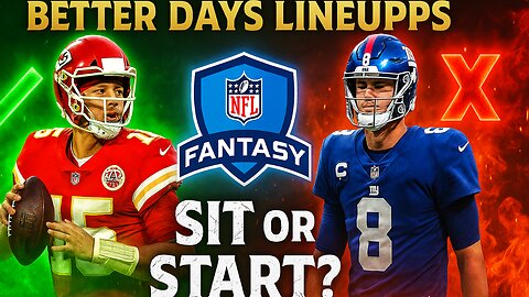 Fantasy Football Lineup Advice - Better Days Lineups