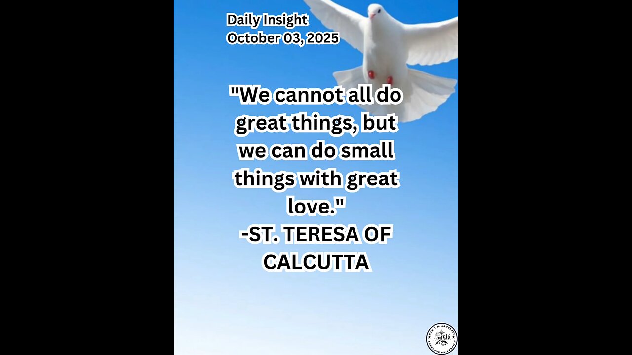 Daily Insight October 03, 2025 #faith #saint #Insight