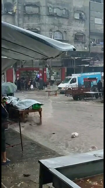 The Gazans wanted everything from the river to the sea so God sent them a river to the sea.