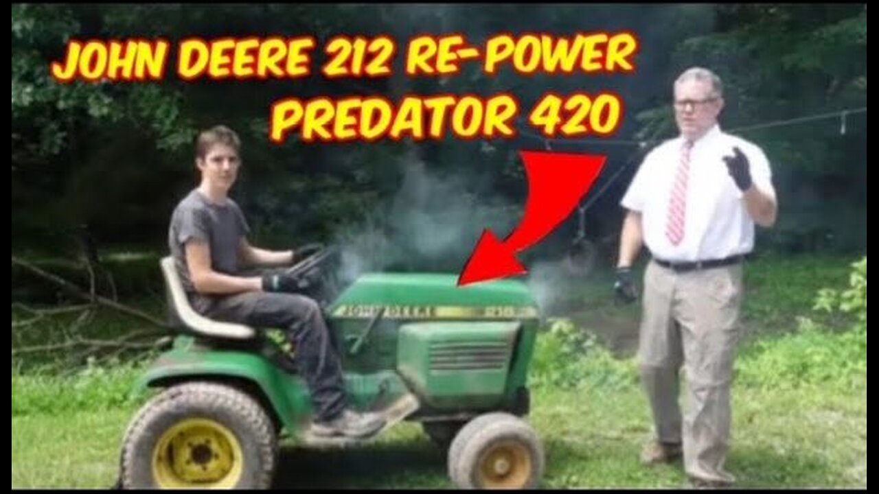 John Deere 212 Re-Power! Part 1 How to replace the engine in a John Deere 200 series tracto