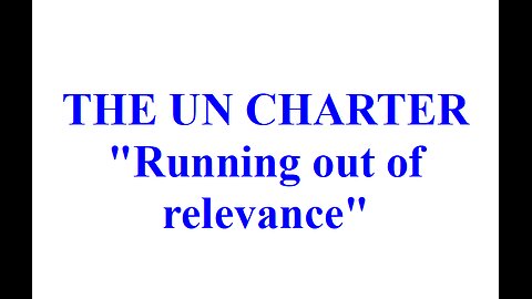 UNITED NATIONS CHARTER