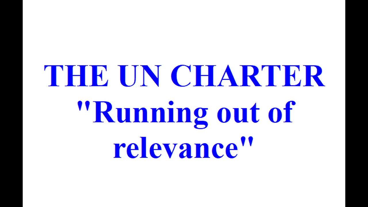 UNITED NATIONS CHARTER