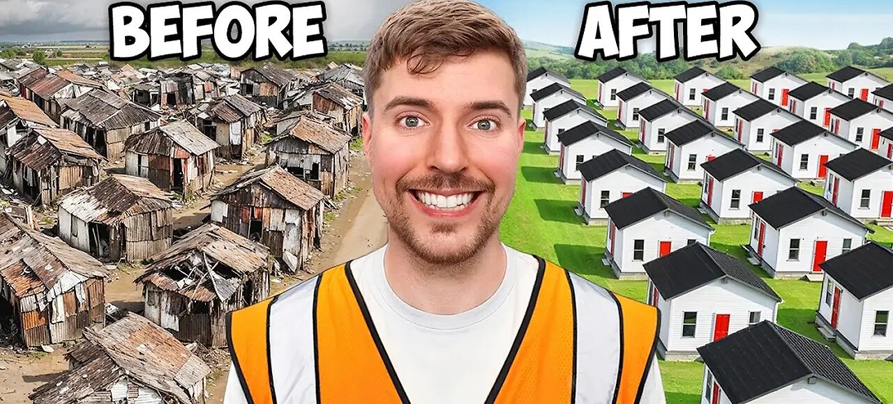 Mr beast building 100 house for giveaways