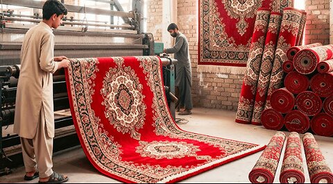Inside The Factory: ‏The Making Process of Red Carpets by Master Hands How to make Prayer Mats