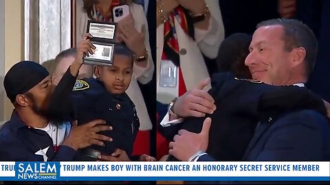 Trump Makes Boy With Brain Cancer An Honorary Secret Service Member During Address To Congress