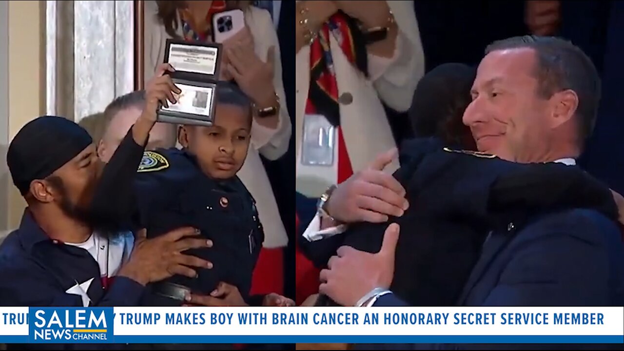 Trump Makes Boy With Brain Cancer An Honorary Secret Service Member During Address To Congress