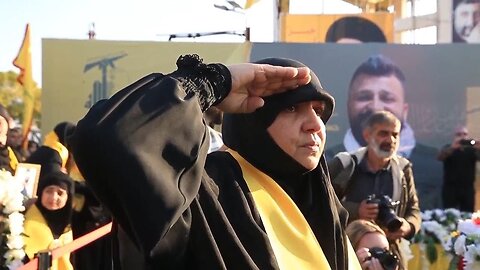 Funeral of Hezbollah fighter killed in Israeli strike on south Lebanon village