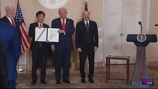 President Trump Participates in a Deal Signing