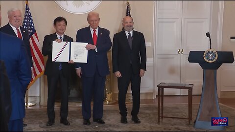 President Trump Participates in a Deal Signing
