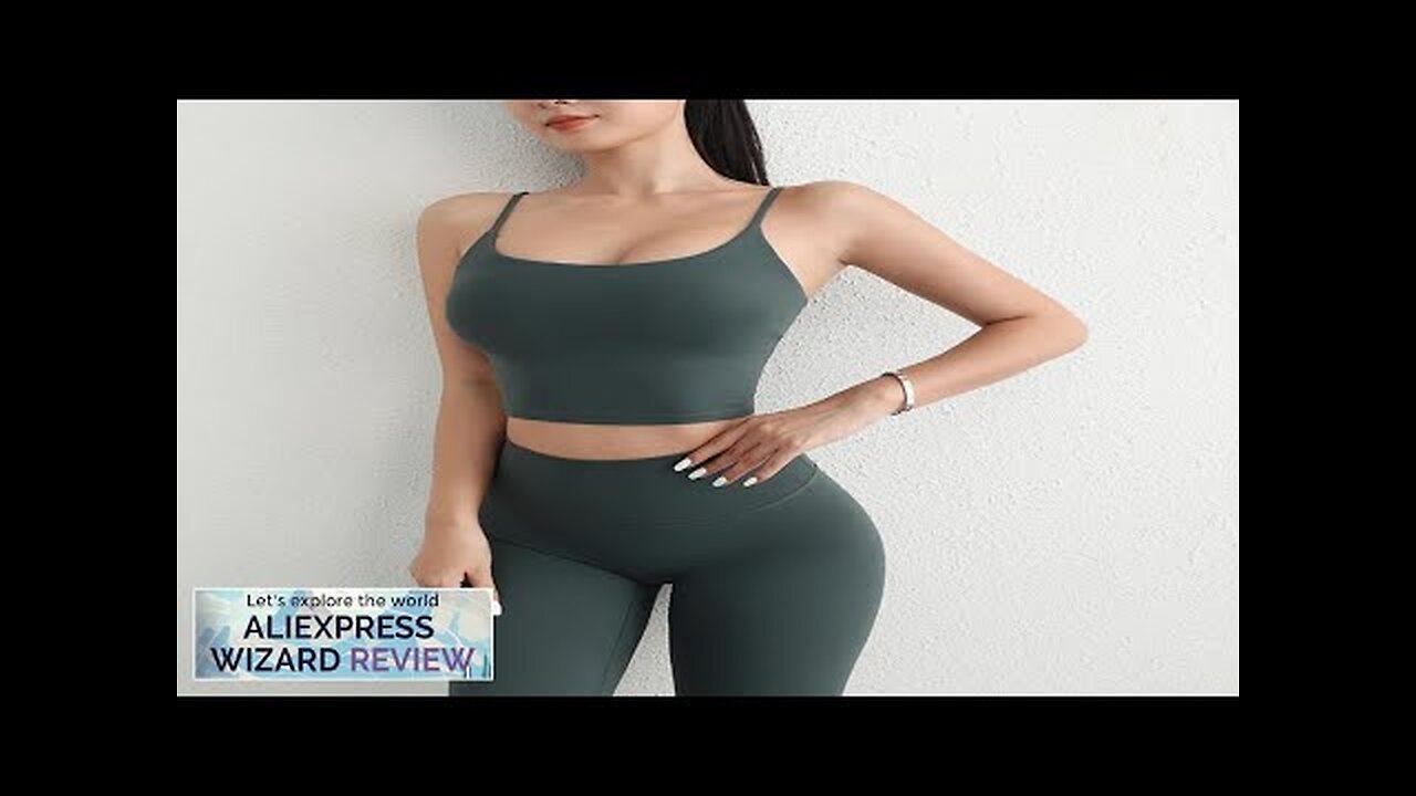 Women Yoga Suit Adjustable Sling Strap Sports Bra U Cut Scrunch Butt Review