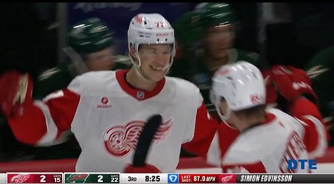 Detroit Red Wings Report - goal compilation from 3-2 win over Wild