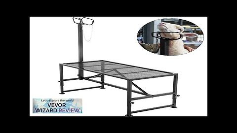 VEVOR Livestock Stand 51x23 inches Trimming Stand with Straight Head Piece Goat Review