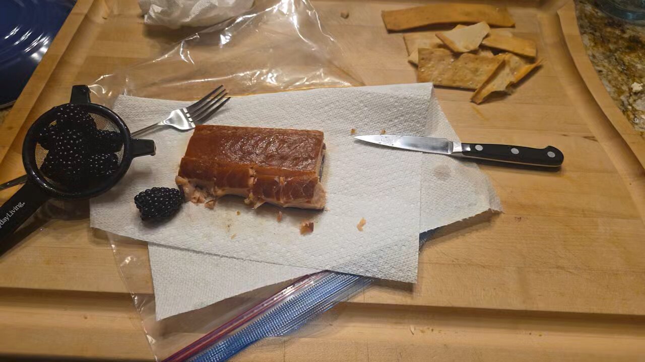 Breakfast: Smoked Salmon & Blackberries