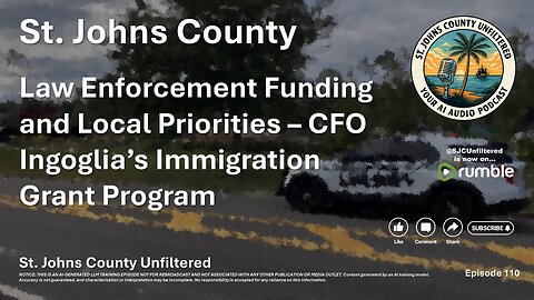 Episode 110 - Law Enforcement Funding and Local Priorities - Ingoglia’s Immigration Grant Program