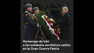 Presidente iraní coloca ofrenda floral en la Tumba del Soldado Desconocido en Moscú