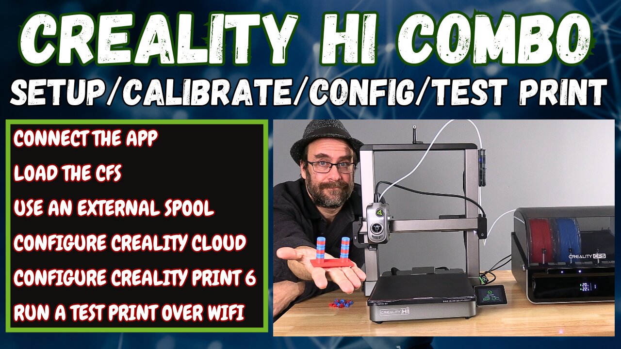 Creality "Hi Combo" Setup: Calibrate - Config - Color Test Print - Multicolor CFS 3D Printer