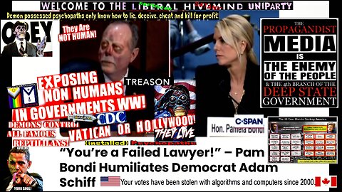 “You’re a Failed Lawyer!” – Pam Bondi Humiliates Democrat Adam Schiff - (Obey! 'They Live' version)