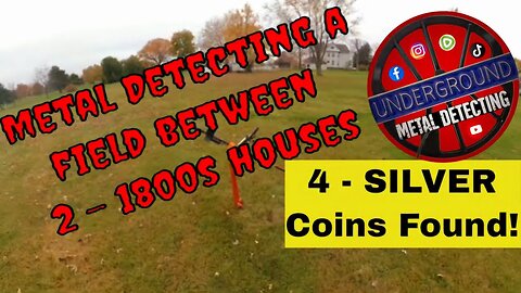 4 Old Silver Coins Found! - Metal Detecting an empty lot between 2 1800s Era houses