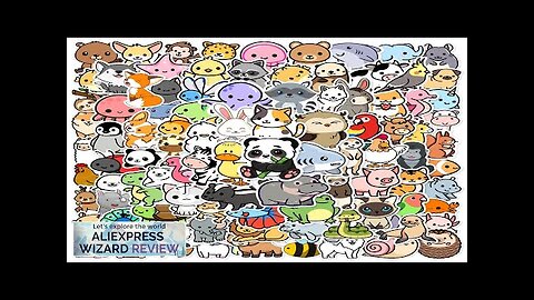 100PCS Cute Cartoon Animals Mix Graffiti Stickers DIY Phone Guitar Laptop Notebook Review