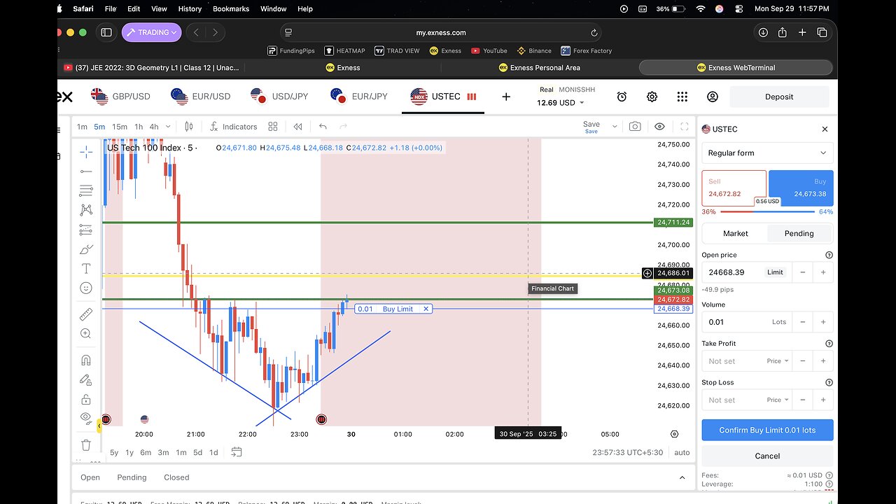 USTEC LIVE TRADING DAY1