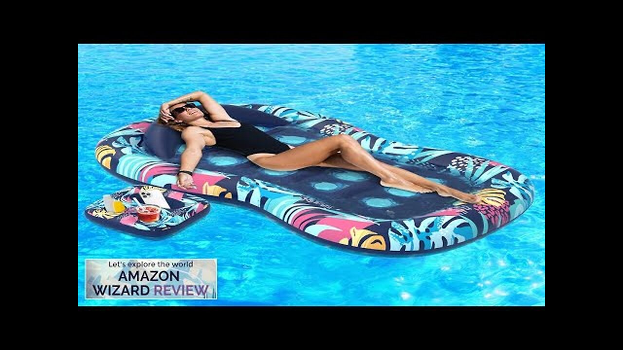 LUSVNEX Pool Lounger Float Hawaii Style Inflatable Pool Floats Adult with Detachable Review