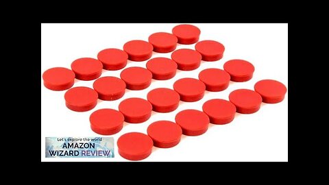 24 Round Red Fridge Magnets Button Shaped Small Colorful Magnetic Discs Review