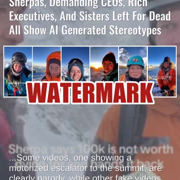 Fact Check: Mount Everest Scenario Videos With Sherpas Are NOT Real -- AI Generated Stereotypes