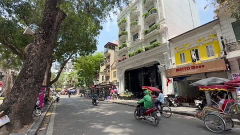 Walking around the Old Quarter of Hanoi, Vietnam