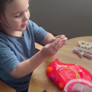 Even when she’s really sick, she loves to play.