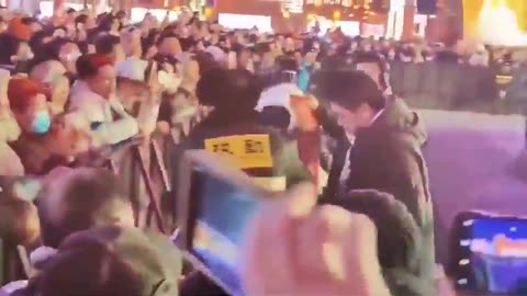 AI Robot Randomly Attacks Crowd