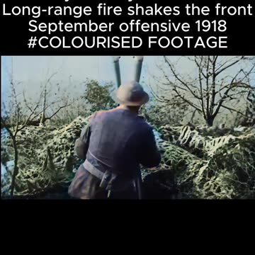 St. Mihiel French Railway Artillery in Action France 1918