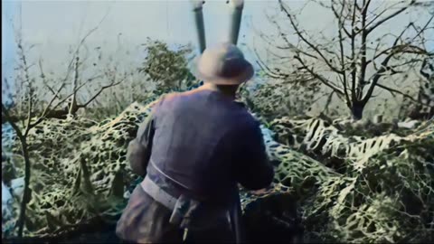 St. Mihiel French Railway Artillery in Action France 1918