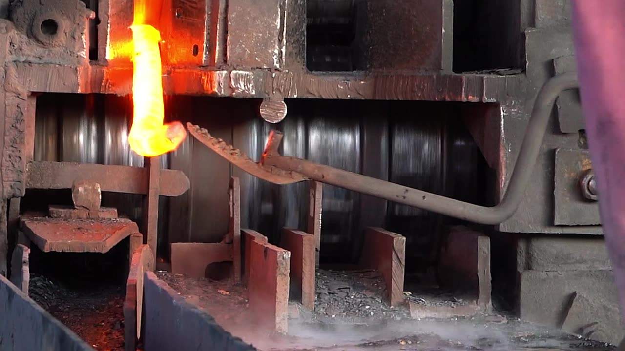 Watch Molten Lava Transform into Iron Rods