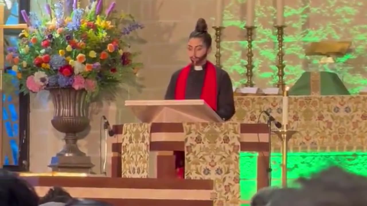 Drag King preacher in a Texas church.