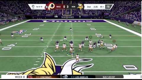 1965 WASHINGTON VS Madden 20 I Franchise WEEK 8 VS VIKINGS